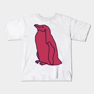 Viva Magenta Color of the Year 2023 Penguin Kids T-Shirt